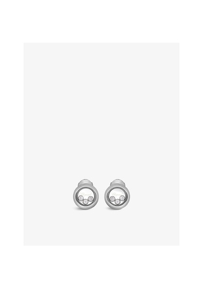 Chopard Happy Diamonds 18ct White-Gold and 0.30ct Brilliant-Cut Diamond Earrings
