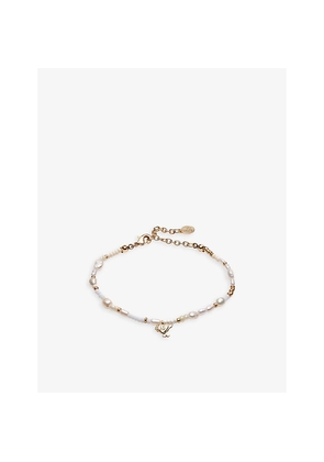 Womens La Maison Couture With Love Darling 14ct Yellow Gold-Plated Remelted Brass, Pearl and Glass Bracelet
