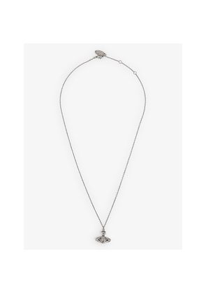 Womens Vivienne Westwood Jewellery Pina Bas Relief Silver-Tone Brass and Cubic Zirconia Pendant Necklace
