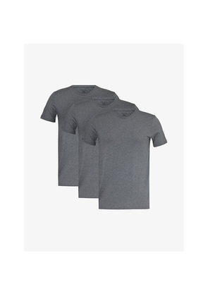 Mens Falke Crewneck Ribbed-Trim Cotton-Blend Jersey T-Shirts Pack Of Two