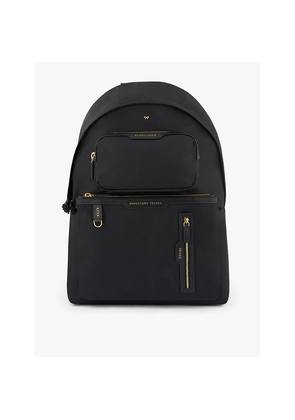 Womens Anya Hindmarch Multi Pocket Nylon Backpack