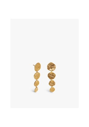 Womens Monica Vinader Capri 18ct Yellow Gold-Plated Vermeil Sterling-Silver Drop Earrings