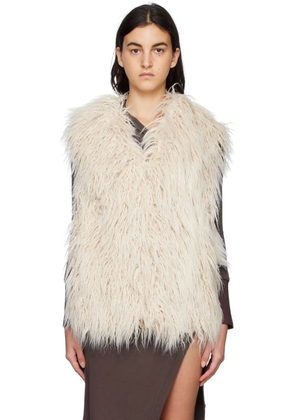 HALFBOY Off-White Eco Fur Vest