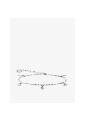 Womens Thomas Sabo Moon Sterling Silver and Zirconia Bracelet