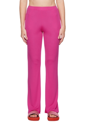 Dries Van Noten Pink Viscose Trousers