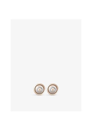 Chopard Happy Spirit 18ct Rose-Gold, 18ct White-Gold and 0.19ct Full-Cut Diamond Earrings