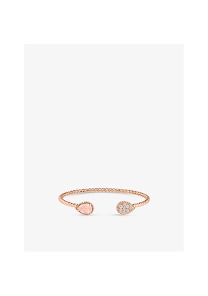 Boucheron Serpent Boheme 18ct Rose-Gold, 0.33ct Brilliant-Cut Diamond and 1.36ct Pink Quartz Bracelet