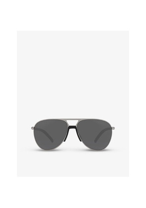 Prada Linea Rossa Ps 51Xs Linea Rossa Pilot-Frame Metal Sunglasses