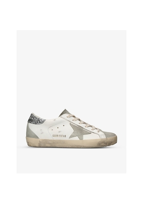 Womens Golden Goose Super Star 10273 Star-Embellished Suede-Star Leather Trainers