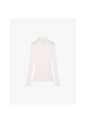 Womens Maje Roll-Neck Slim-Fit Wool and Silk-Blend Jumper