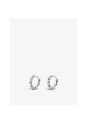 Womens Monica Vinader Corda Sterling Silver Single Huggie Earrings