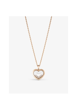 Chopard Happy Diamonds 18ct Rose-Gold and 0.25ct Diamond Necklace