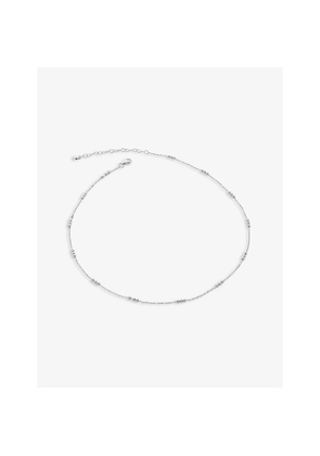 Womens Monica Vinader Beaded Sterling Silver Chain Necklace