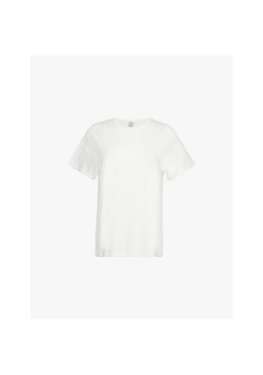 Womens Toteme Curved Seam Round Neckline Cotton-Jersey T-Shirt
