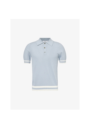 Mens Che Quinn Stripe-Trimmed Cotton-Knit Polo Shirt
