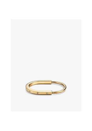 Tiffany & Co Tiffany Lock 18ct Yellow-Gold and 0.31ct Diamond Bangle Bracelet