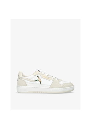 Womens Axel Arigato Dice Lo Bird-Motif Leather and Suede Low-Top Trainers