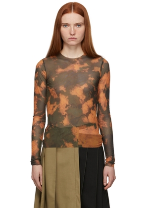 Marques Almeida SSENSE Exclusive Orange Mesh Long Sleeve T-Shirt