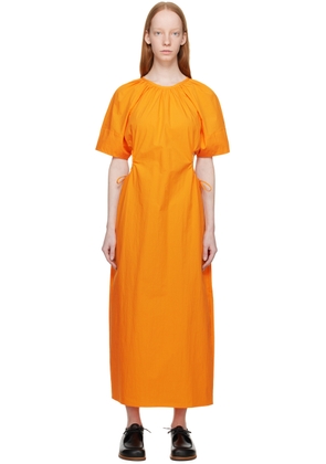 Missing You Already Orange Side Ring Midi Dress