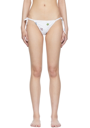 Moschino White Polyester Bikini Bottoms