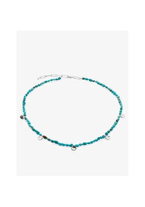 Womens Monica Vinader Rio Nugget-Charm Sterling-Silver Beaded Necklace