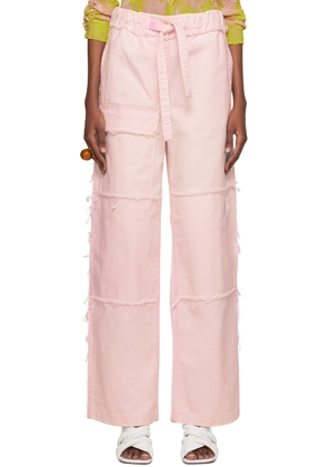 Dries Van Noten Pink Fringe Jeans