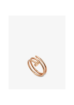 Cartier Juste Un Clou 18ct Rose-Gold and 0.08ct Brilliant-Cut Diamond Ring