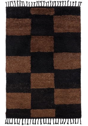 ferm LIVING Black & Brown Knotted Mara Rug
