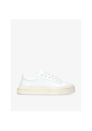 Mens Cole Buxton Wilson Logo-Engraved Leather Low-Top Trainers