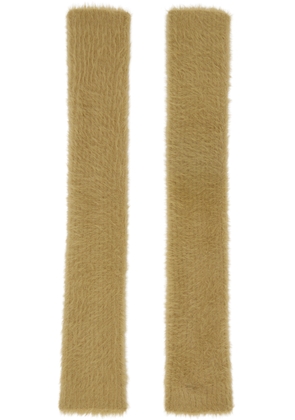 MM6 Maison Margiela Beige Brushed Arm Warmers