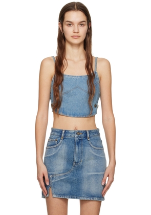 DRAE Blue Spaghetti Strap Denim Camisole