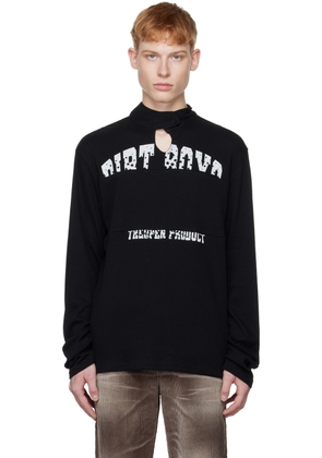 OPEN YY SSENSE Exclusive Black Keyhole Sweater