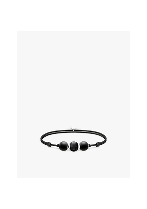 Womens Thomas Sabo Karma Secret 925 Sterling-Silver and Obsidian Beaded Bracelet