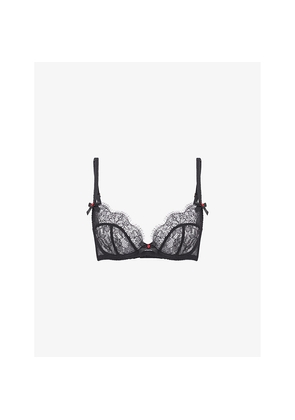 Womens Agent Provocateur Lorna Bow-Embellished Lace Bra