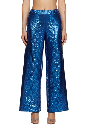 Oséree Blue Python Trousers