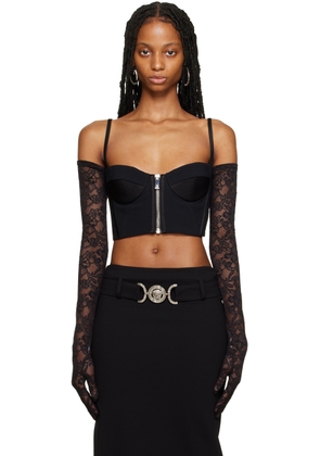 Versace Black Zip Bra