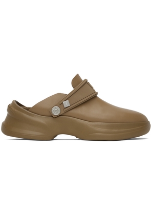 WOOYOUNGMI Beige Embossed Clogs