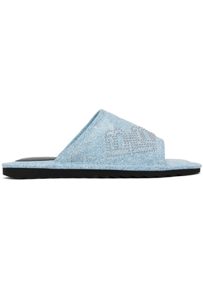 BY FAR Blue Ari Stud Slides