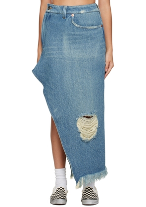 doublet Indigo 1.5x Resized Denim Midi Skirt