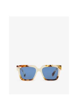 Womens Gucci Gg1626S Square-Frame Tortoiseshell Acetate Sunglasses