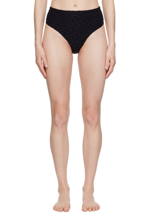 Versace Underwear Black Flocked Bikini Bottoms
