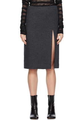 We11done Gray Vented Miniskirt