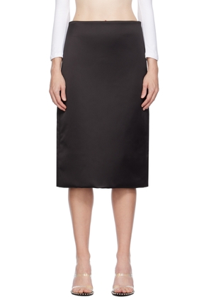 We11done Black Padded Midi Skirt