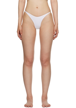Mugler White Star Bikini Bottoms