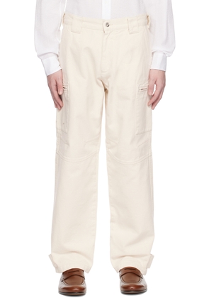 Emporio Armani Off-White Zip Pocket Jeans