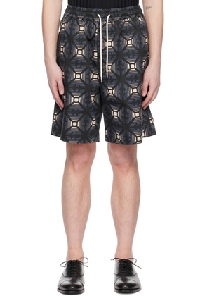 Emporio Armani Blue Printed Shorts