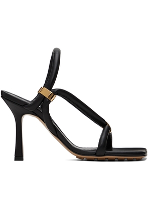 Bottega Veneta Black Stretch Strap Sandals