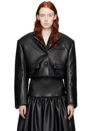 YUME YUME Black Cropped Arthur Faux-Leather Jacket