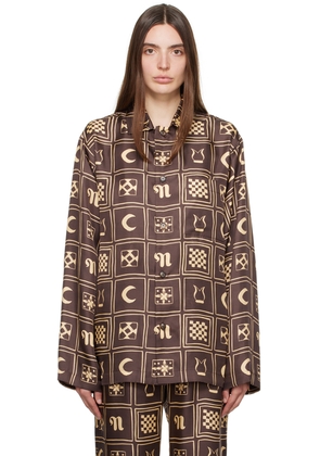 Nanushka Brown Bodil Shirt