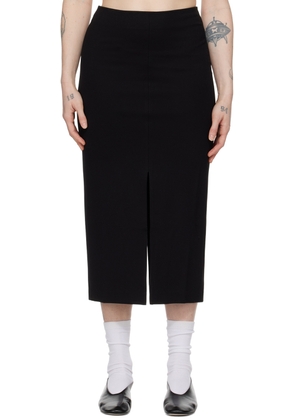 Filippa K Black Heavy Midi Skirt